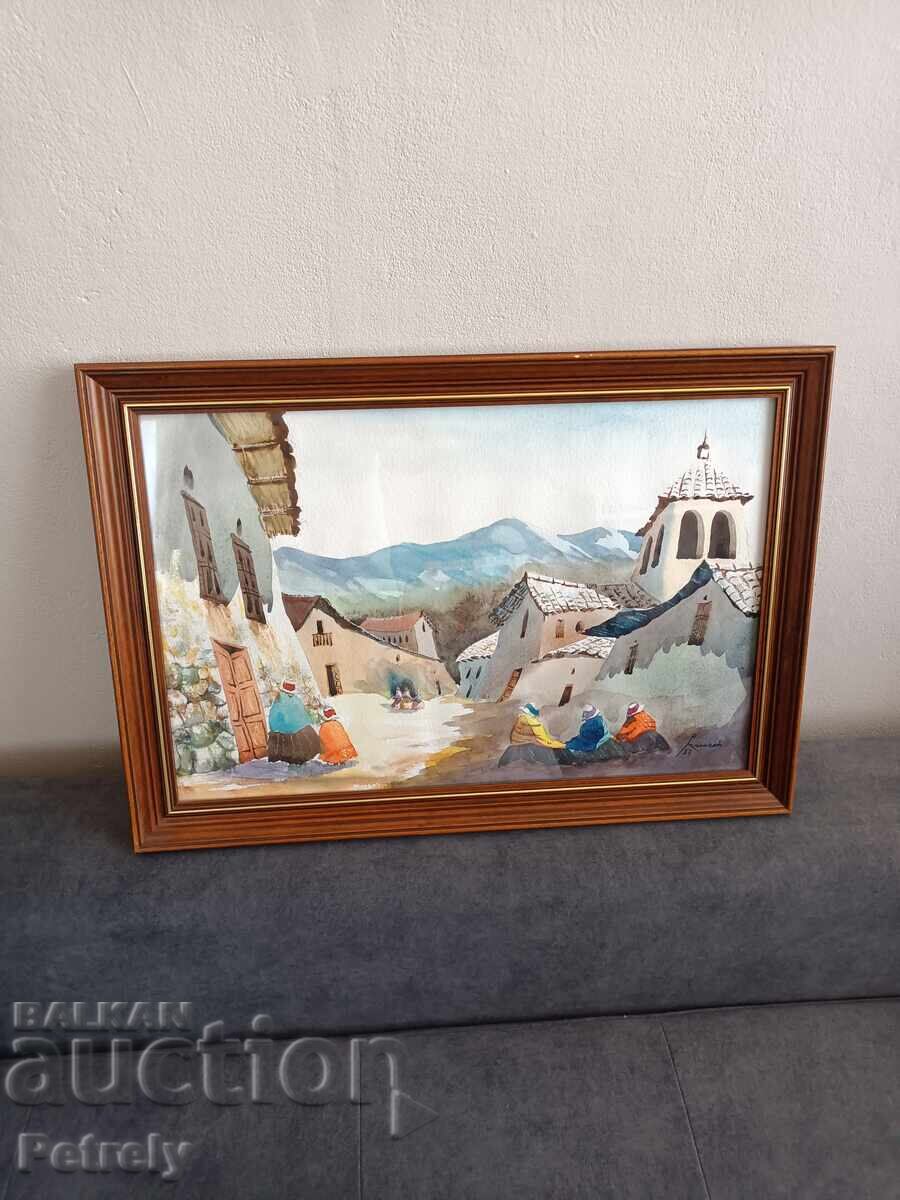 Доставка на Голям стар акварел Доставка на Голям стар акварел