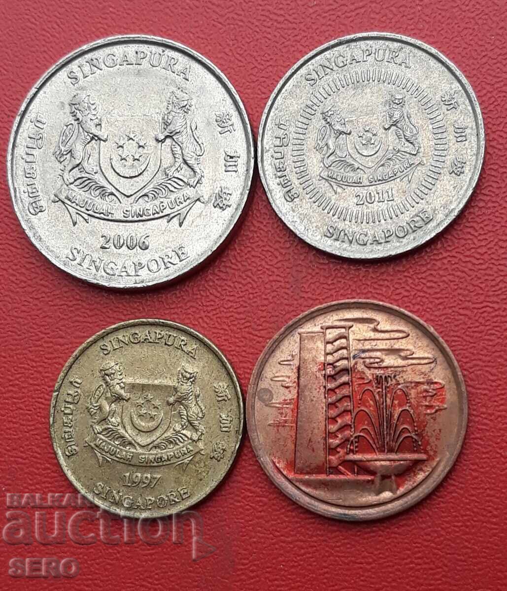 Singapore Lot of 4 Coins with price 1.01 BGN | € 0.52
