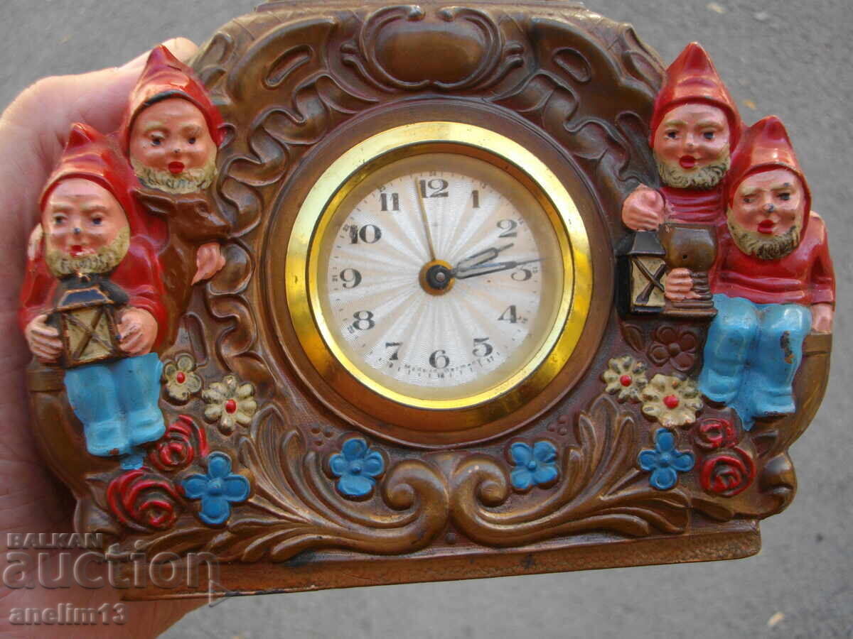 Auction  COLLECTOR'S DESK CLOCK ALARM CLOCK DWARF GERMANY