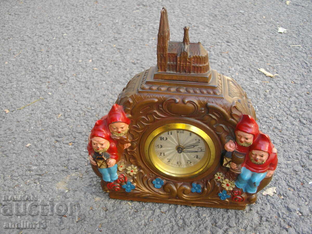 COLLECTOR'S DESK CLOCK ALARM CLOCK DWARF GERMANY