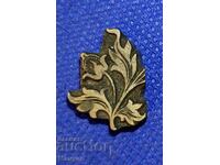 Placă de tipar veche din bronz, legătorie Regatul Bulgariei