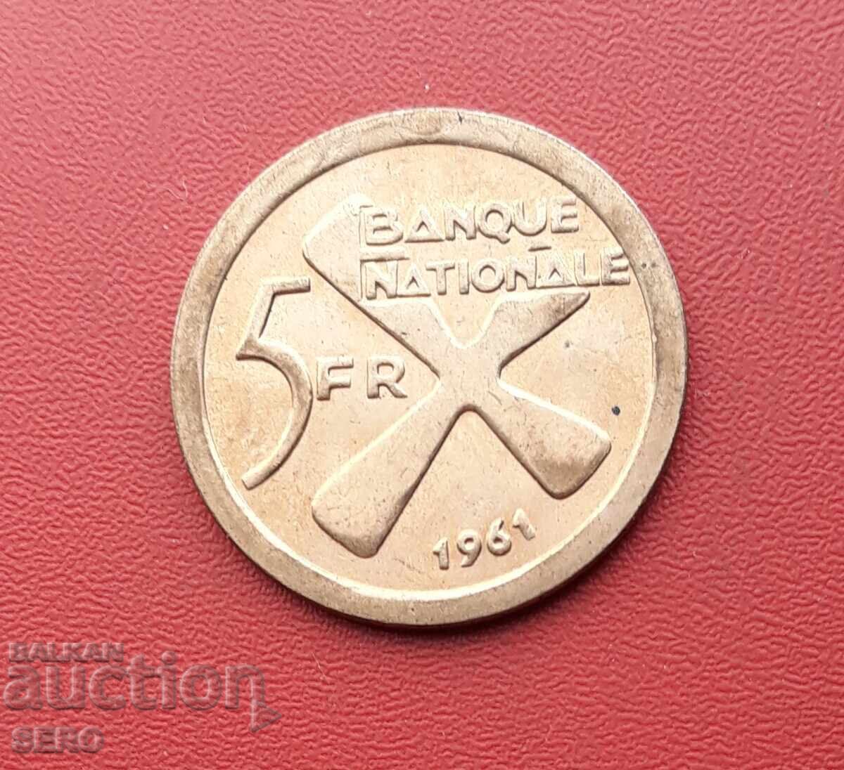 Katanga/Congo Province - 5 Francs 1961 Katanga/Congo Province - 5 Francs 1961