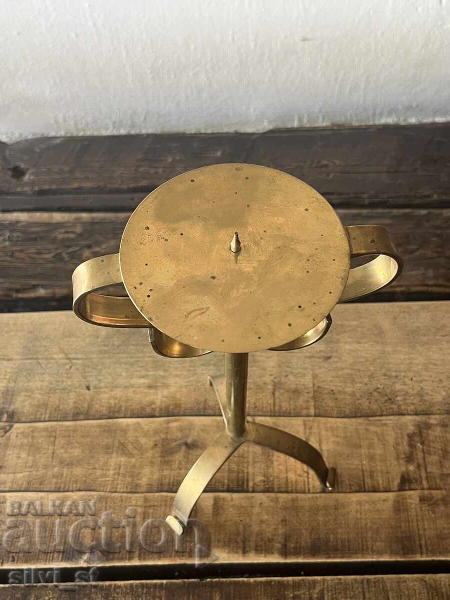 Auction Candlestick / Brass Auction Candlestick / Brass