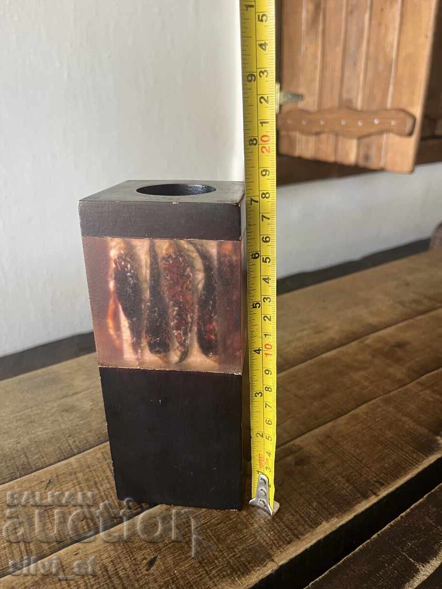 Candlestick / wooden with chili peppers with price 40.00 BGN | € 20.45