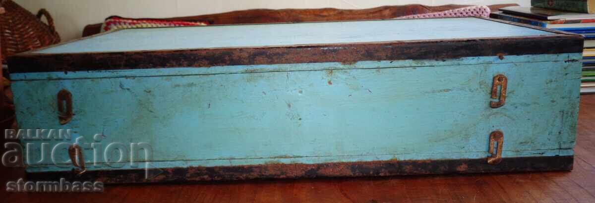 Cutie dublă veche de pescuit din lemn - 5