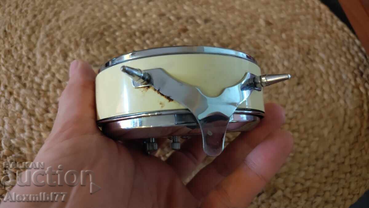 Παλιό μηχανικό ξυπνητήρι - Μπεζ-Εκρού - Λειτουργεί - 7