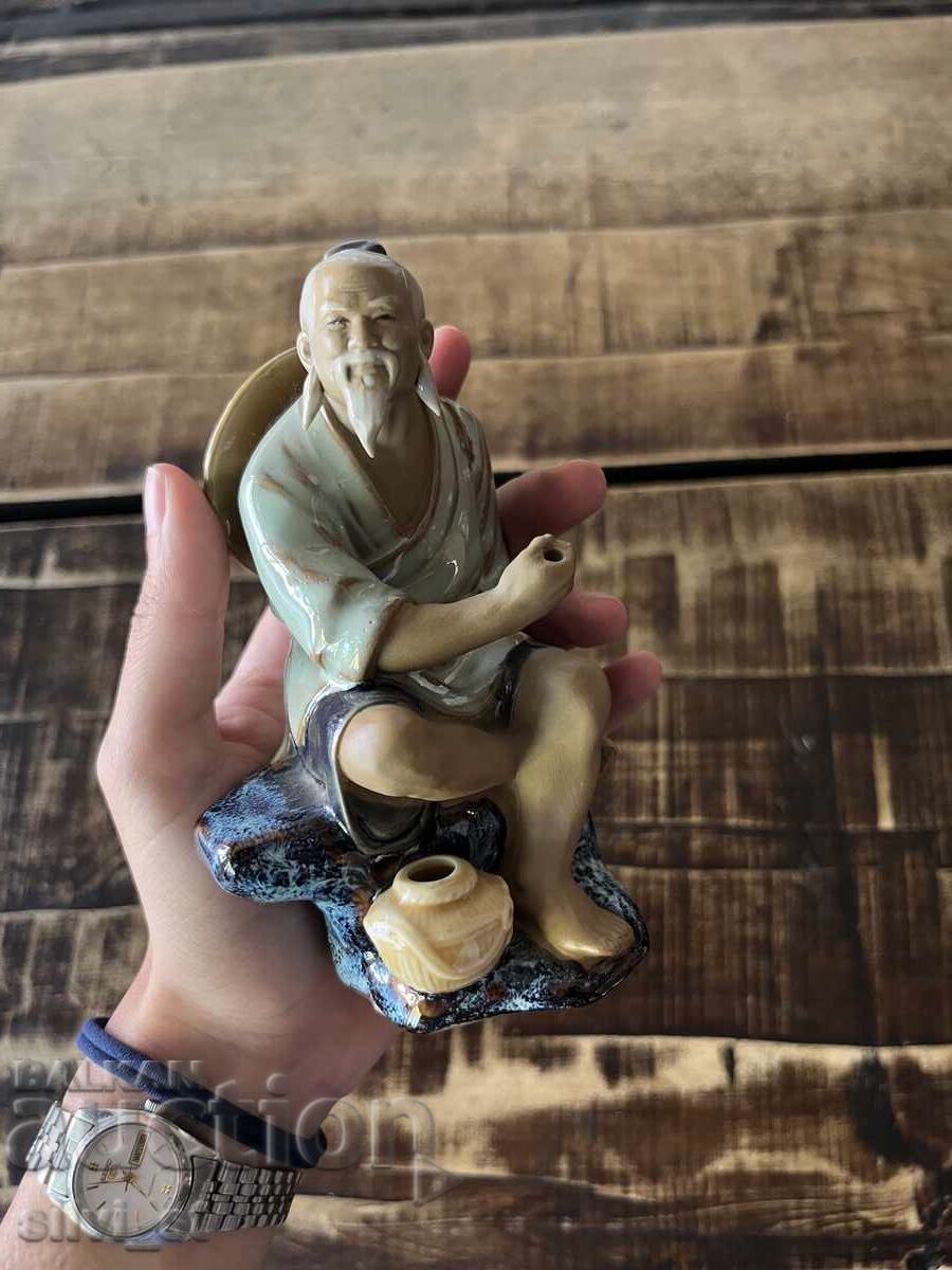 Chinese Ceramics: Shiwan Clay Figure Fisherman - 5 Chinese Ceramics: Shiwan Clay Figure Fisherman - 5