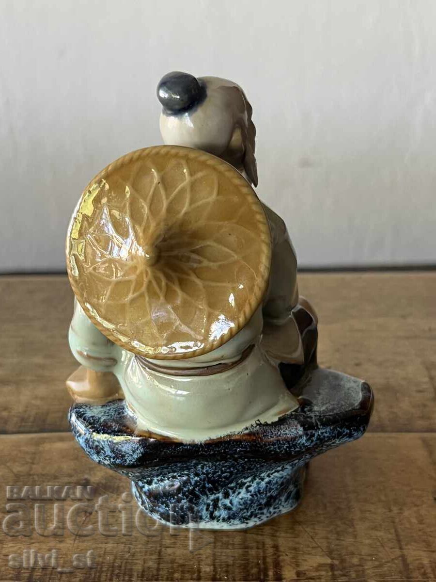 Chinese Ceramics: Shiwan Clay Figure Fisherman - 6 Chinese Ceramics: Shiwan Clay Figure Fisherman - 6