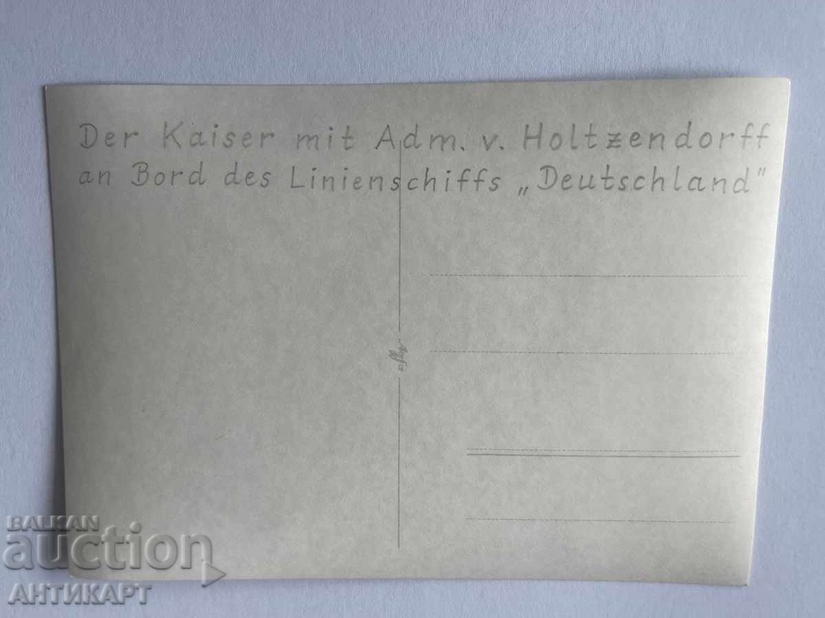Auction  Photo Germany Kaiser Wilhelm and Admiral Holtzendorff WWI