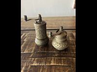 Brass pepper mills / engraved