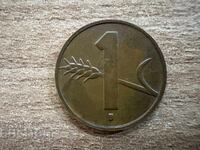 Швейцария - 1 рапен (1951)