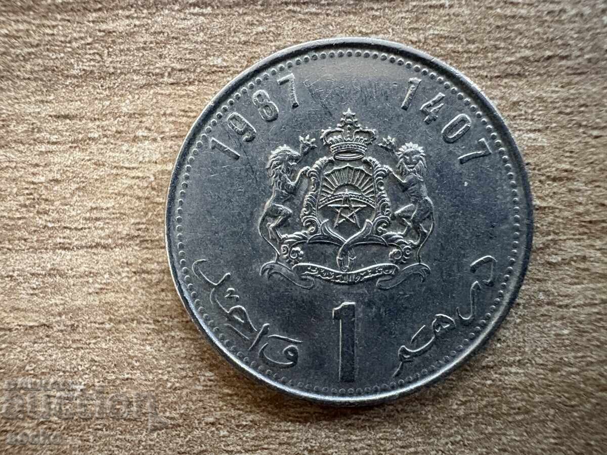 Мароко - 1 дирхам (1987) Мароко - 1 дирхам (1987)