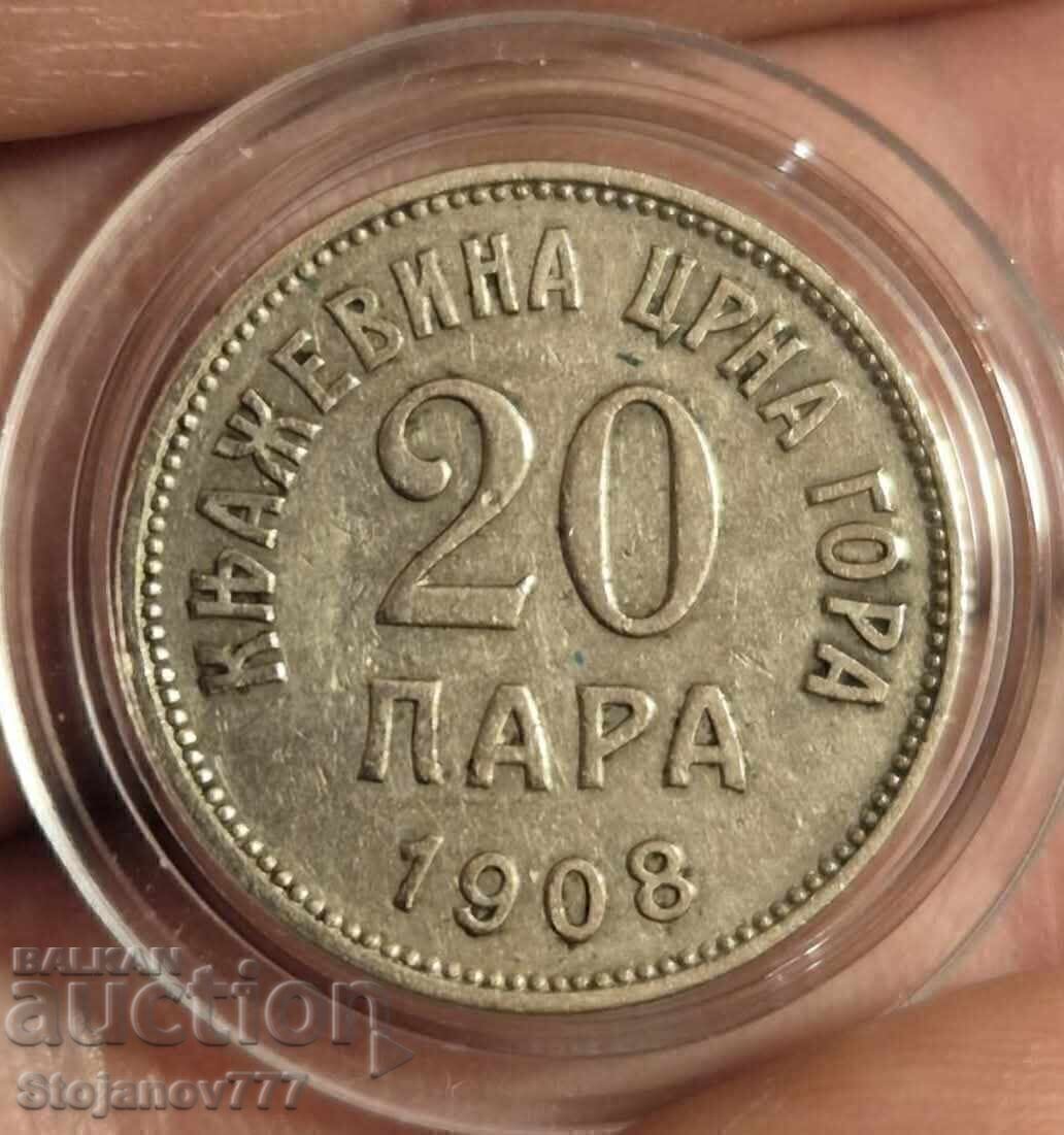 20 пара 1908 Черна гора 20 пара 1908 Черна гора