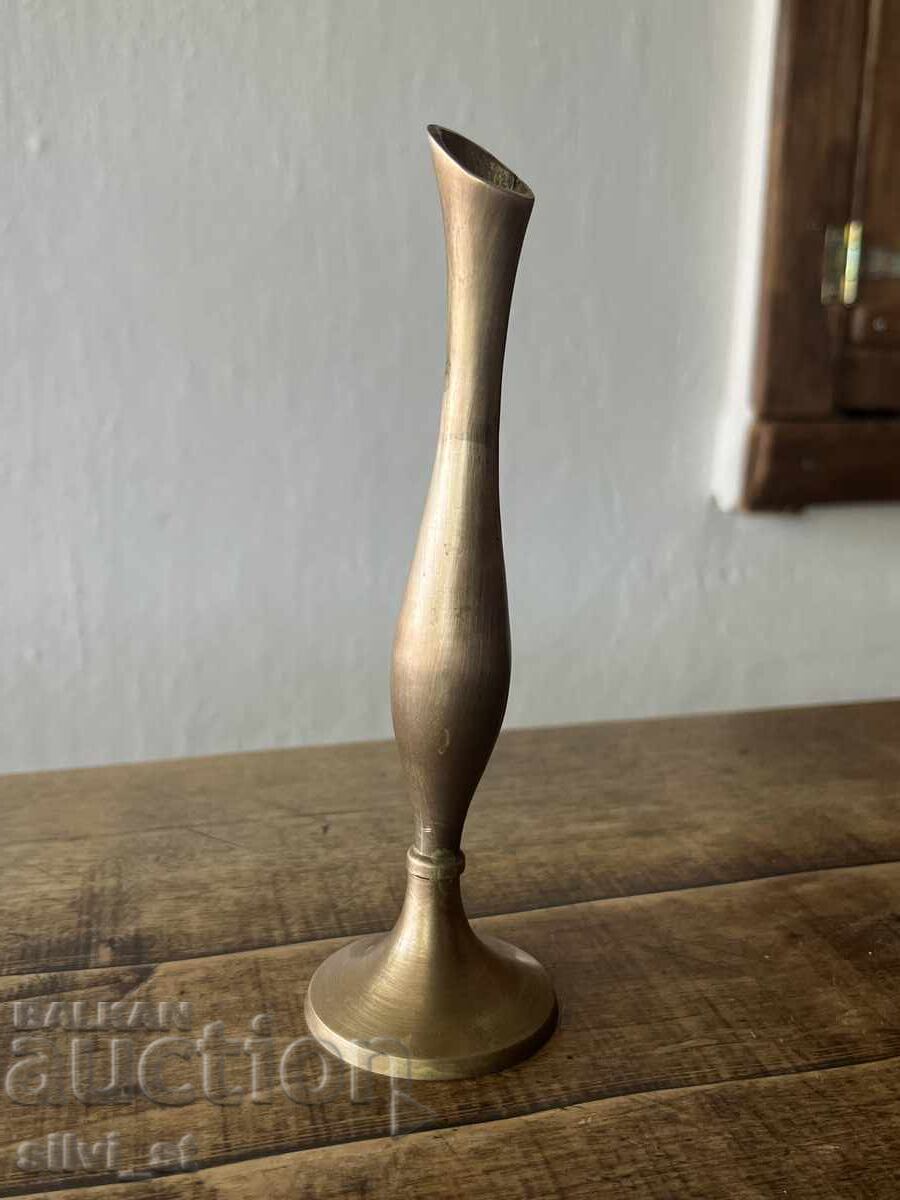 Brass thin vase - elegant vintage accent - 5 Brass thin vase - elegant vintage accent - 5