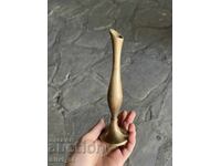 Brass thin vase - elegant vintage accent
