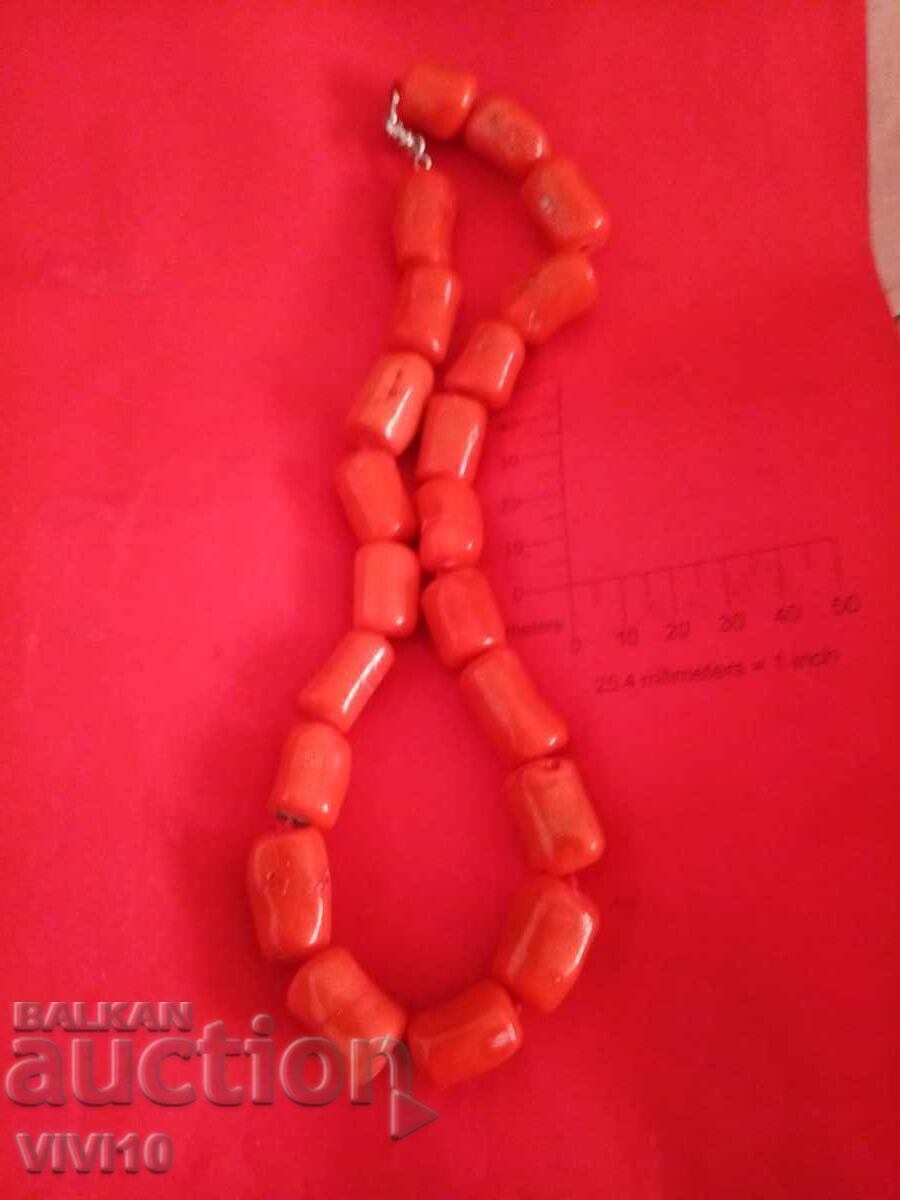 Antique red coral necklace