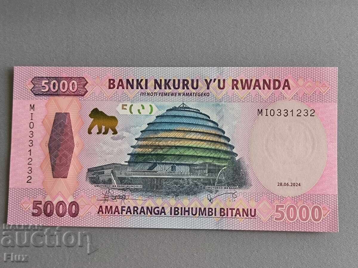 Banknote - Rwanda - 5000 francs UNC | 2024 with price 24.00 BGN | € 12.27 Banknote - Rwanda - 5000 francs UNC | 2024 with price 24.00 BGN | € 12.27
