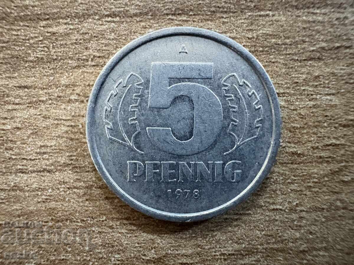ГДР - 5 пфенига (1978) ГДР - 5 пфенига (1978)