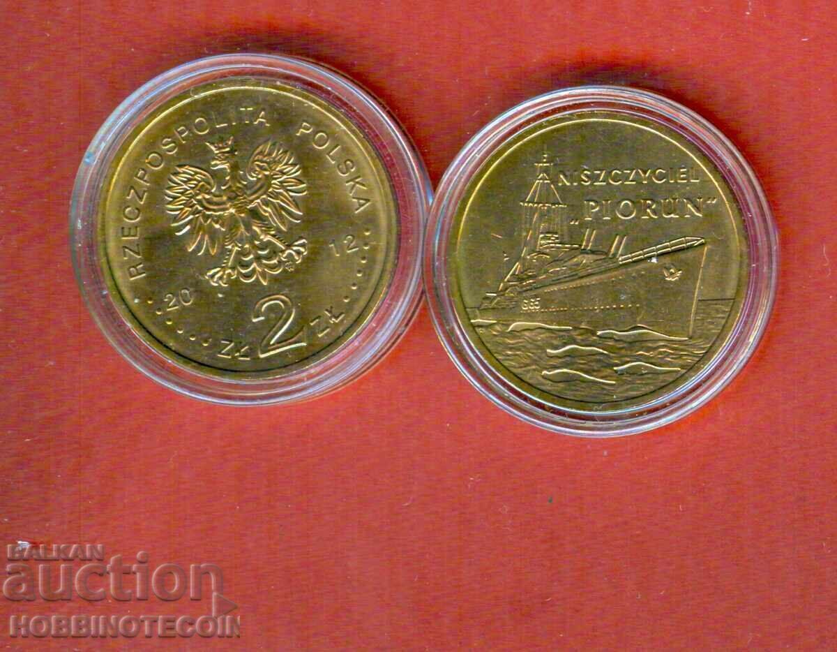 POLAND 2 Zloty SHIP PIORUN issue 2012 NEW UNC