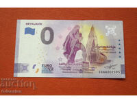 0 euro / 0 euro • REYKJAVIK • Bancnotă suvenir