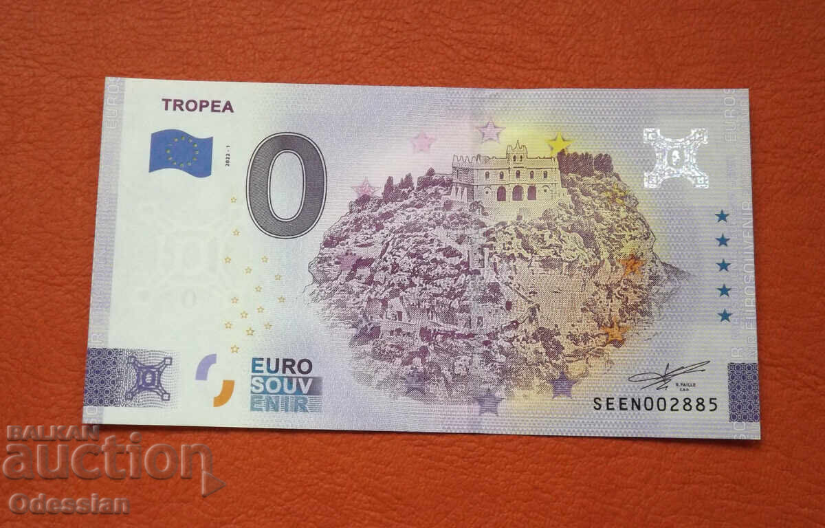 0 euro / 0 euro • TROPEA • Souvenir Banknote