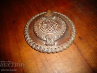 Husa veche pentru oglindă, piele naturală