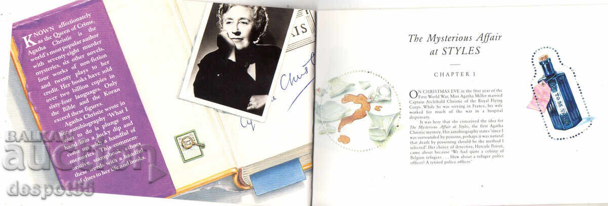 1991. United Kingdom. Agatha Christie - Royal Mail. Booklet with price 13.50 BGN | € 6.90
