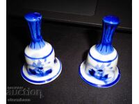 Lot de două clopoței din porțelan