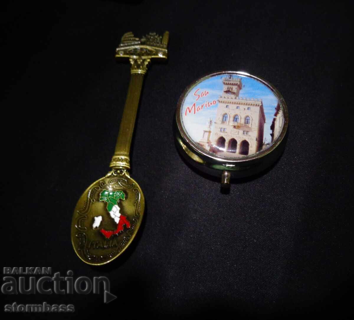 Συλλεκτικό κουταλάκι τσέπης σταχτοδοχείο με τιμή 6.00 BGN | € 3.07