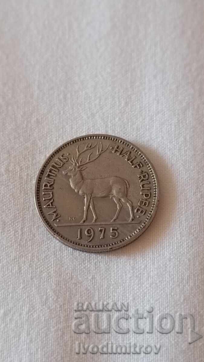 Mauritius 1/2 Rupee 1975