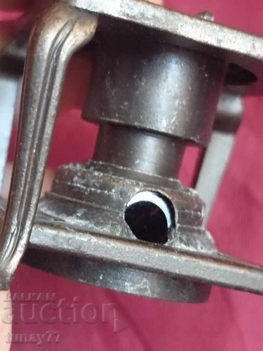 Rare metal pencil sharpener with markings - 5