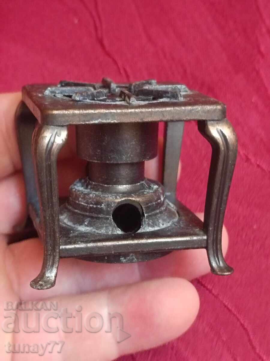 Rare metal pencil sharpener with markings