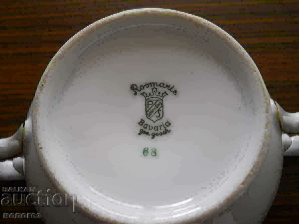 Pot de zahăr mare din porțelan „Bavaria” (Germania) - 5 Pot de zahăr mare din porțelan „Bavaria” (Germania) - 5