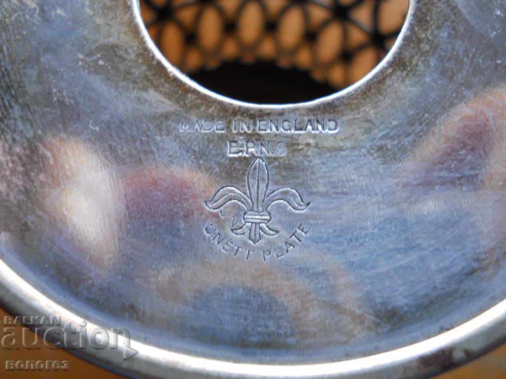 Livrarea Suport placat cu argint pentru zahăr din sticlă Livrarea Suport placat cu argint pentru zahăr din sticlă