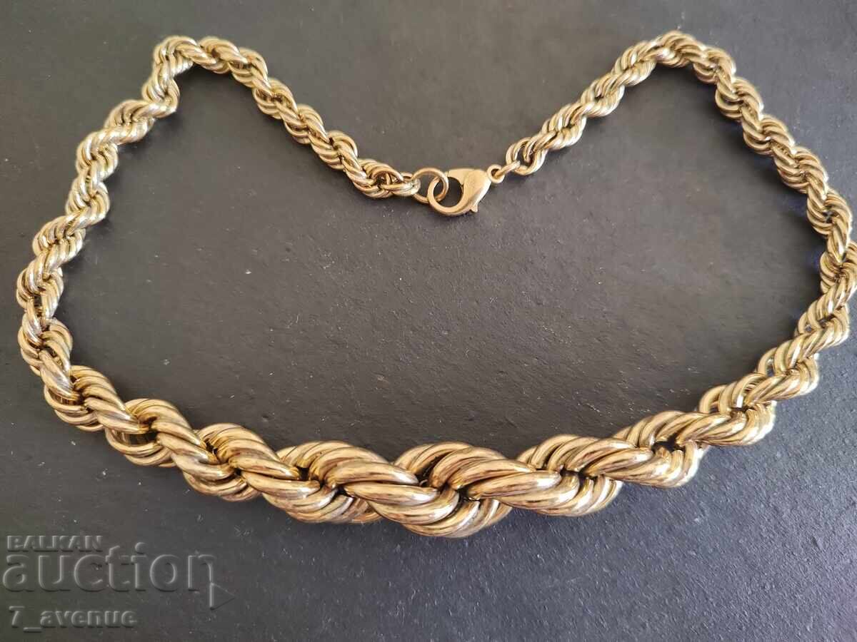 Necklace, necklace, jewelry, gold plating, two seals, 10.08.2025 with price 199.00 BGN | € 101.75