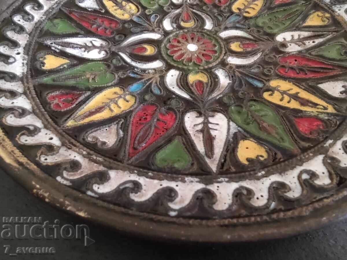 Auction  Decoration, metal plate with enamel, 10.08.2025