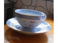 Ceașă de ceai și farfurie Blue Dragon China (porțelan fin)