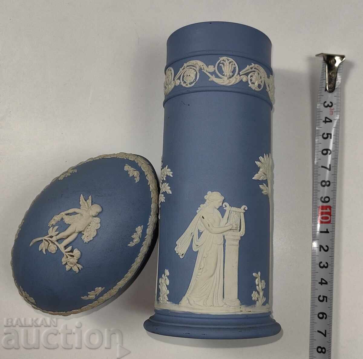 VAZĂ ȘI CUTIUȚĂ MICĂ PENTRU BIJUTERII WEDGWOOD ENGLAND - 5 VAZĂ ȘI CUTIUȚĂ MICĂ PENTRU BIJUTERII WEDGWOOD ENGLAND - 5