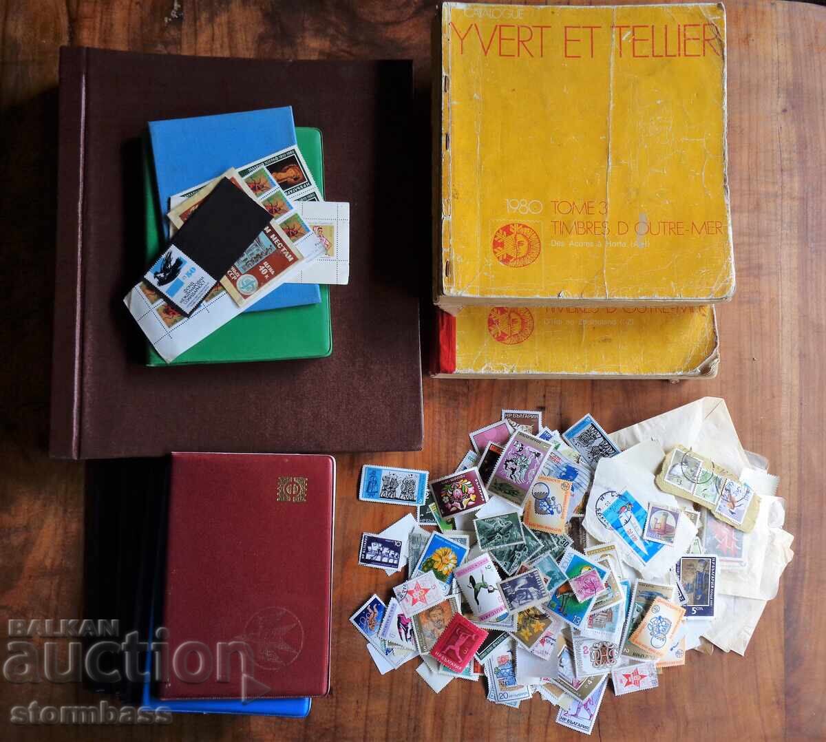 LOT de timbre, clasoare, albume, cataloage