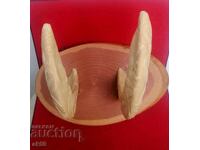 Wall hanger - hippopotamus tusks