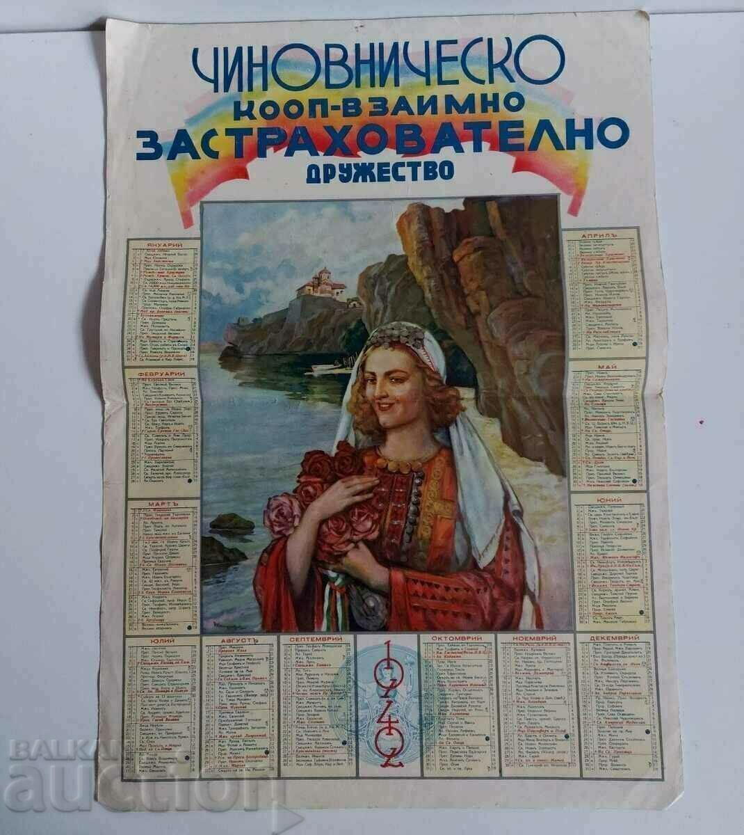 Licitație 1942 CALENDARUL OFICIAL AL BISERICII SOCIETATEA DE ASIGURARE