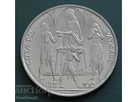 Ватикана. 100 лири 1968 г. UNC.