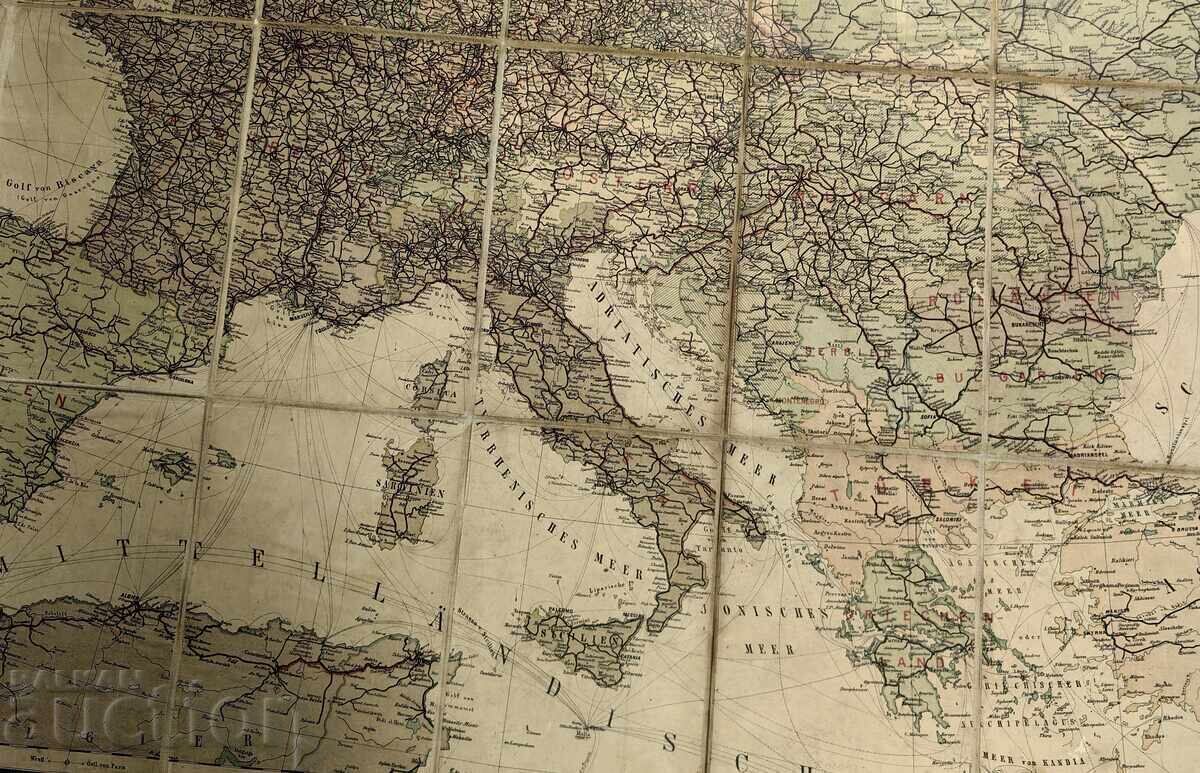 POLΥ ΠΑΛΙΟΣ ΜΕΓΑΛΟΣ ΧΑΡΤΗΣ ΤΗΣ ΕΥΡΩΠΗΣ - ΒΟΥΛΓΑΡΙΑ ΤΟΥΡΚΙΑ ΚΑΙ ΑΛΛΟΙ - 7