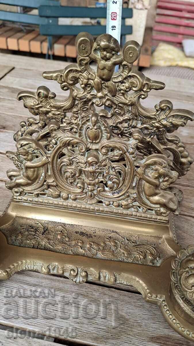 Livrarea Calimară franceză din bronz Livrarea Calimară franceză din bronz