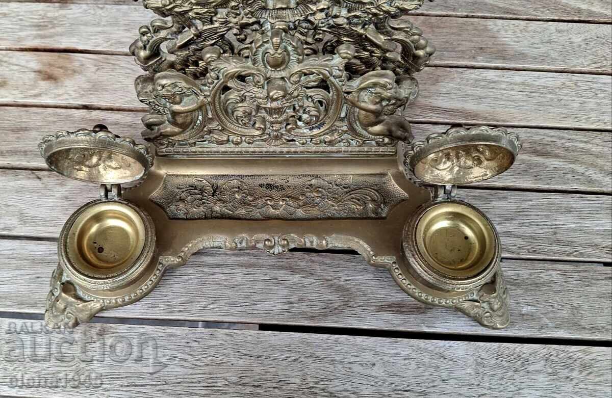 French Inkwell Bronze - 5