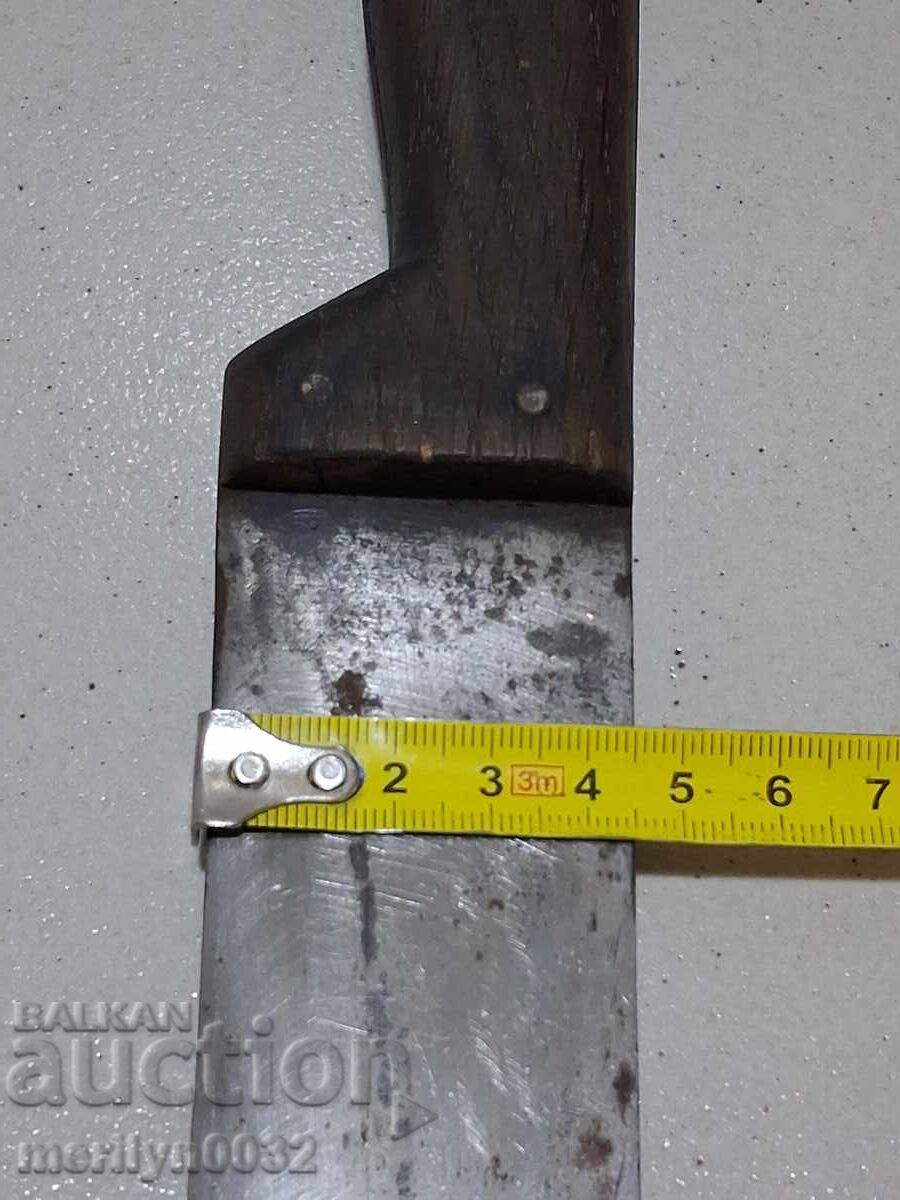 Old hand-forged butcher knife dagger fist - 5
