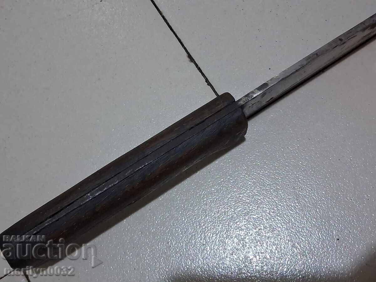 Old hand-forged butcher knife dagger fist - 6