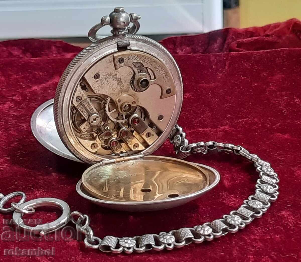 Ceas de buzunar otoman din argint J.Dent London - 5