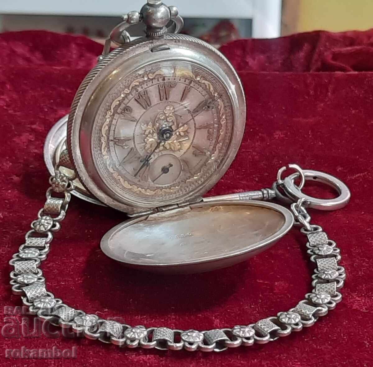 Османски сребърен джобен часовник J.Dent London