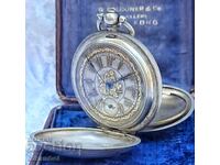 Ceas de buzunar otoman din argint J.Dent London